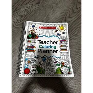 Scholastic Teacher Coloring Planner Spiral Bound School‎ Year Organizer